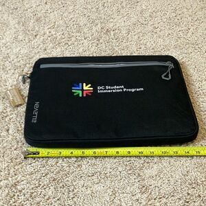 Black Tablet Sleeve with DC Student Immersion Program Logo